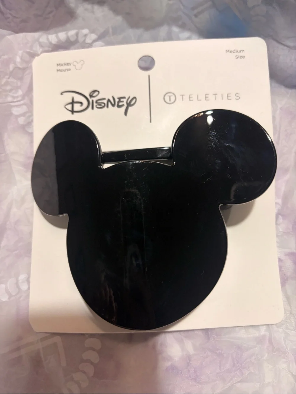 Disney Black Mickey Silhouette Hair Clip